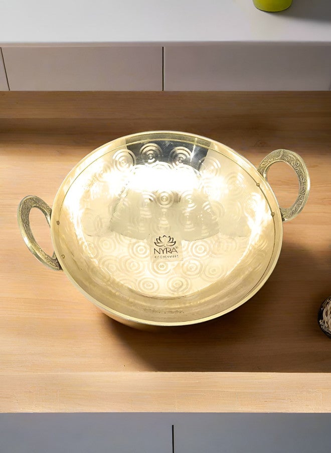 Nyra Kitchenware Bronze-Toned Dishwasher Safe Brass Kadhai and Wok - Image 1